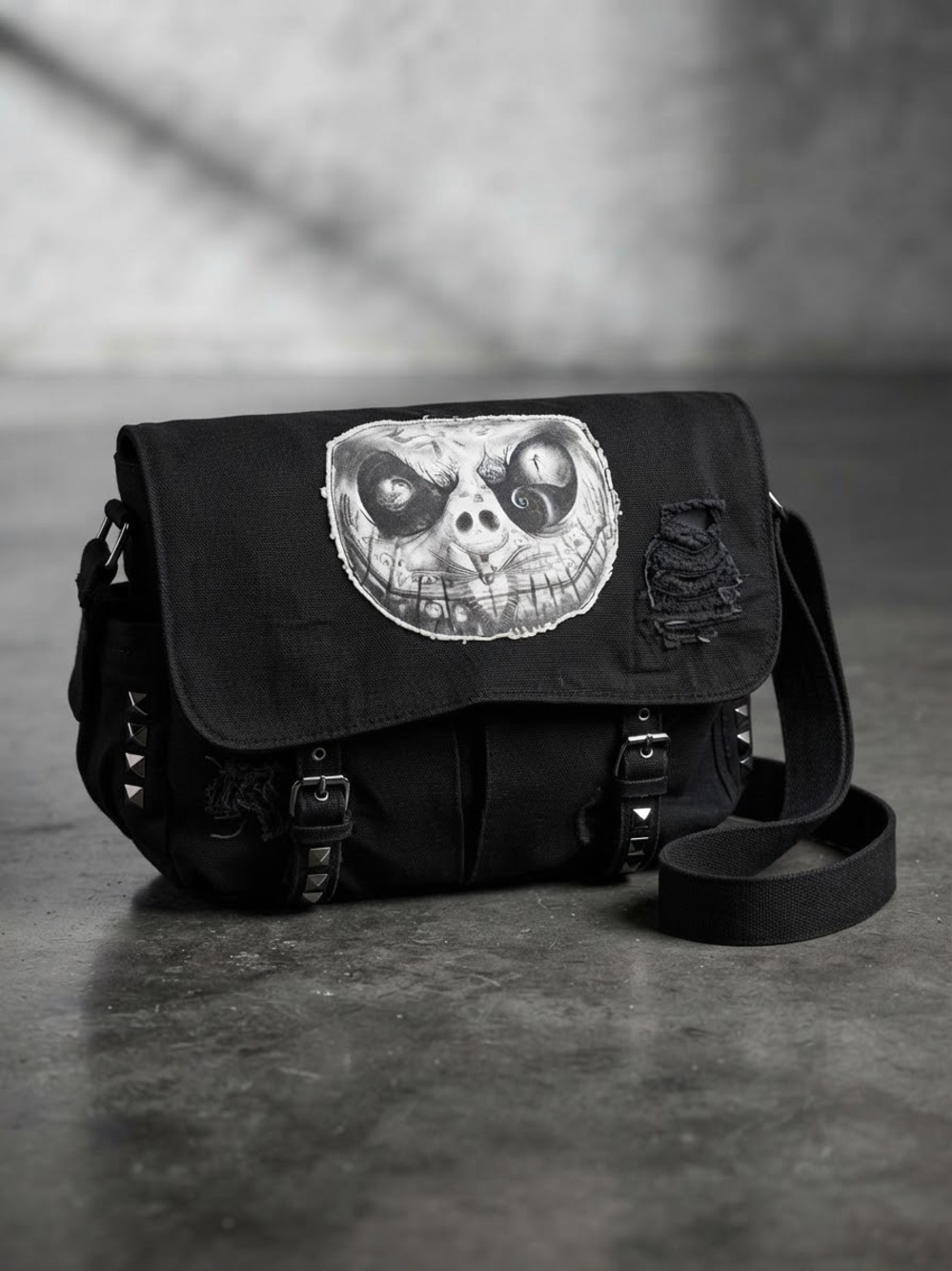Disney the nightmare before Christmas Black Canvas Messenger Bag